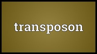 Transposon Meaning [upl. by Neukam]