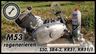 Simson Motor M53 regenerieren amp Verschleiß erkennen  S50 KR51 KR511 SR42 Tutorial [upl. by Anaerb691]