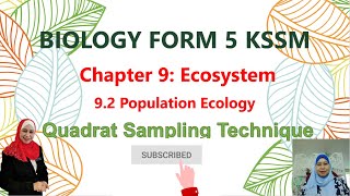 Biology KSSM Form 5  92 Population Ecology on Quadrat Sampling Technique [upl. by Launcelot892]