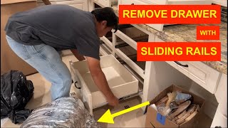 HOW TO REMOVE DRAWER WITH SLIDING RAILS [upl. by Sivra]