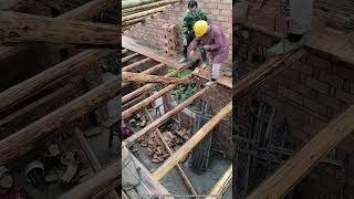 Installation of roof rafters in rural areas [upl. by Schuler]