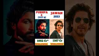 Pushpa 2 vs Jawan movie comprise end box office collections would wide collections pushpa2 jawan [upl. by Hgielah]