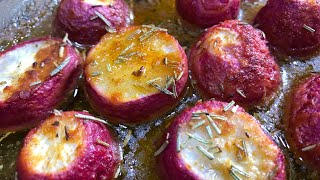 Rabanitos al horno  Reemplazan a las papas  Guarnición cetogénica [upl. by Tebazile943]