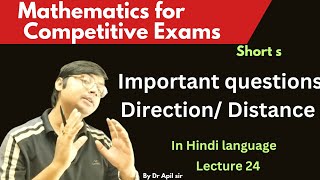 Direction  distance problems for any competitive exams  Apil Sir [upl. by Amble]