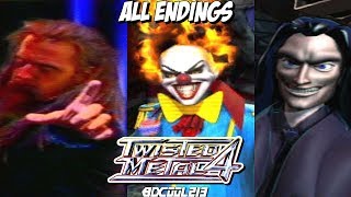 Twisted Metal 4 PS1  All Endings  Playstation [upl. by Ruenhs]