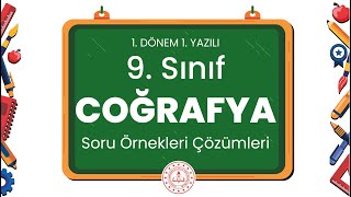 9 Sınıf Coğrafya 1 Dönem 1 Yazılı Soru Örnekleri Çözümleri [upl. by Lodge]