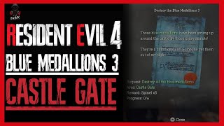 Resident Evil 4 Remake  Blue Medallions 3  Castle Gate locations [upl. by Dietz349]