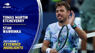 Tomas Martin Etcheverry vs Stan Wawrinka Extended Highlights  2023 US Open Round 2 [upl. by Deehahs]