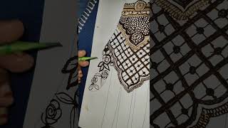 Indian Mehndi Design In Cutwork subscribe satisfying tranding viralshort ytshort art [upl. by Falda]