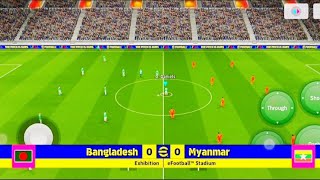 Bangladesh🇧🇩VS Myanmar🇲🇲efootball gameplay 2024 [upl. by Sikata]