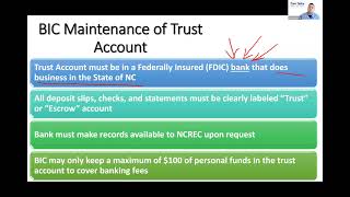 Unit 14NCREC Trust Account Rules [upl. by Leirej976]