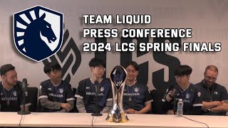 Team Liquid Grand Finals PostMatch Press Conference vs FlyQuest  LCS 2024 Spring Split [upl. by Kailey]