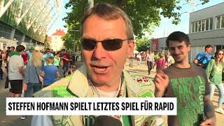 RapidLegende Steffen Hofmann bestreitet letztes Heimspiel [upl. by Arihas337]