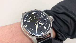 IWC Big Pilot Steel 46MM Automatic IW500901 Tour [upl. by Fuhrman821]