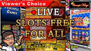 ● LIVE SLOTS FREE FOR ALL  Viewers Choice amp New CAshmaneq App Explainer 300124 [upl. by Aleahcim]