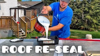 How to Re Seal your RV Roof [upl. by Evy]