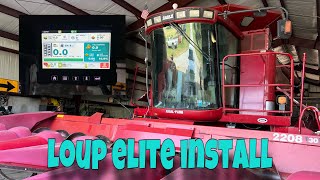 Loup Elite Yield amp Moisture Monitor Install 2388 Case IH Combine [upl. by Nonnarb]