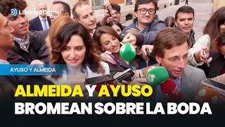 Almeida y Ayuso bromean sobre la inminente boda del alcalde [upl. by Kanor4]