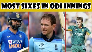 Most Sixes in an ODI InningsTop 5 Most Sixes in an innings by an Individual BatsmanVariety Creator [upl. by Coffee]