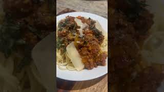 Crumble sausage and beef bolognese with buttered spaghetti [upl. by Mutat381]