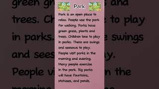 Improve Your Reading Practice  Park Story in English [upl. by Elimac780]