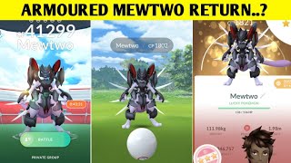 ARMOURED MEWTWO RETURN IN POKEMON GO  PREDICTION VIDEO BY POKEMON KA GURU G 2O IN HINDI [upl. by Agretha]