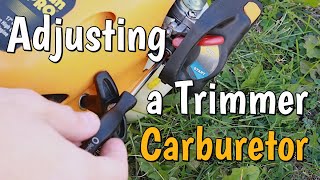 How To Adjust a Trimmer Carburetor Poulan Pro Craftsman Weed Eater Zama 2Stroke Carburetor [upl. by Turtle222]