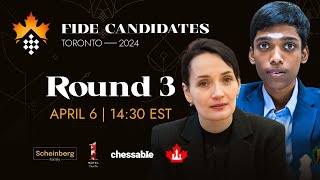 Round 3 FIDE Candidates amp Womens Candidates [upl. by Apul]