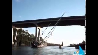 Sailing a Boat Under a Low Bridge [upl. by Auohc402]