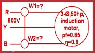 Determining wattmeter readings from the power output efficiency pf etc [upl. by Feltie365]