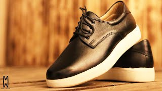 Handmade Classic Derby Sport Orthopedic Shoe Making  Soft Calfskin and High Sole [upl. by Itirp]