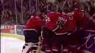 2004 Playoffs  Gelinas OT winner Game 6 CGY vs DET [upl. by Aggie]