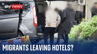 Migrants Sky News visits the hotels that are closing to asylum seekers [upl. by Kcinomod]