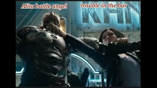 Alita battle angel SCI FI movie action highlightsrumble in the bar [upl. by Woermer]