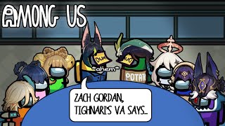 Zach Gordon Tighnaris VA says Genshin Voice Actors play AMONG US  Venti VA POV  May 2023 [upl. by Auqinehs169]