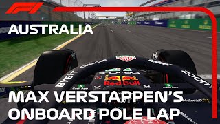 Max Verstappens Pole Lap  2023 Australian Grand Prix  f12014 [upl. by Kerns]