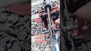 Railway welding process rail line preheatingviralvideo [upl. by Kelcy]