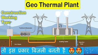 Geo Thermal Power Plant With Animation  Geo Thermal Energy In hindi  Type Of Geo Thermal plant [upl. by Llertnor]