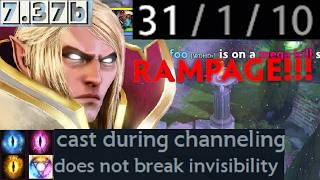 HOW TO ABUSE INVOKER BROKEN META  31 KILLS RAMPAGE  737b INVOKER GAMEPLAY [upl. by Llain]