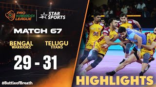 TeluguTitans win against BengalWarriorz  ProKabaddionStar [upl. by Trinatte]