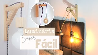 Luminária Pendente de Madeira  DIY [upl. by Nealey]