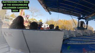 Matterhorn POV Ride At The Schaumburg Halloween Carnival 2024 [upl. by Imeon]