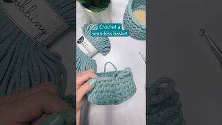 How to crochet a seamless basket crochet tutorial baskets crochet crochetbasket bobbiny [upl. by Buckler344]