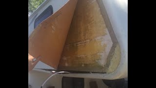 RV Siding DelaminationFilon Fiberglass Siding Separation amp Water Damaged Plywood RepairOpen Wall [upl. by Nylatsyrk80]