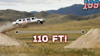 World Record Limo Jump Off the 135 ft GYMKHANA Jump [upl. by Ibrahim394]