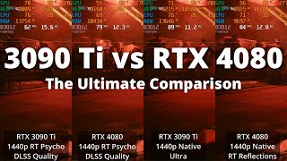 RTX 3090 Ti vs RTX 4080 The Ultimate Comparison 4K Ultrawide 1440p RT DLSS [upl. by Ococ425]