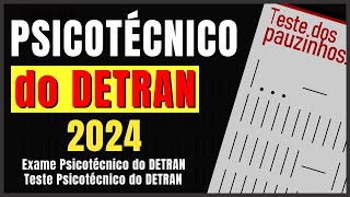 PSICOTECNICO do DETRAN 2024 AVALIAÇÃO PSICOLÓGICA do DETRAN Teste de atenção Exame psicológico [upl. by Aihsei]