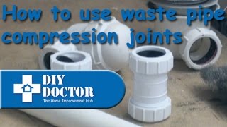 Waste pipe compression joints [upl. by Livy]