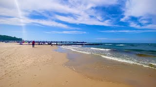 Dziwnówek Plaża Morze i Wakacje Lato w Polsce Beach Sea and Vacation Summer in Poland 4K [upl. by Audly]