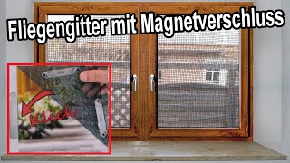 Fliegengitter ohne bohren mit Magnet Montage anbringen BKSAI Fenster Magnetverschluss insektenschutz [upl. by Nyraa990]